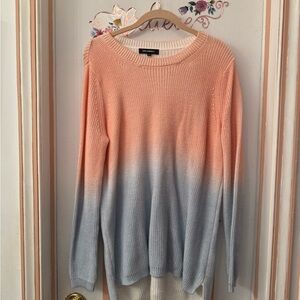 525 America Ombre Sweater in Coral and Sky